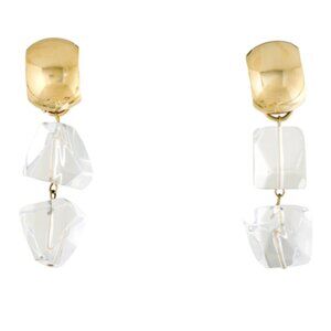 Acrylic and Gold Earrings